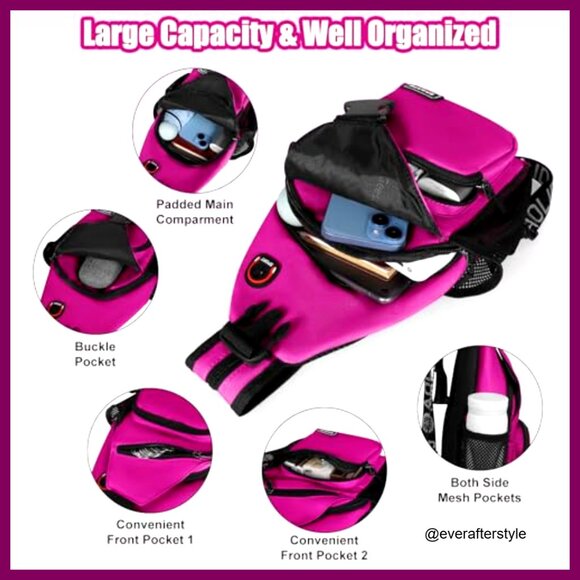 Convertible Sling Backpack Daypack Lightweight Crossbody Travel Hiking Commute - Picture 5 of 6